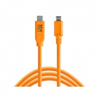 Tetherpro USB-C to 2.0 Micro-B 5-Pin, 15' (4.6M) CUC2515-ORG Tetherpro USB-C to 2.0 Micro-B 5-Pin, 15' (4.6M) CUC2515-ORG