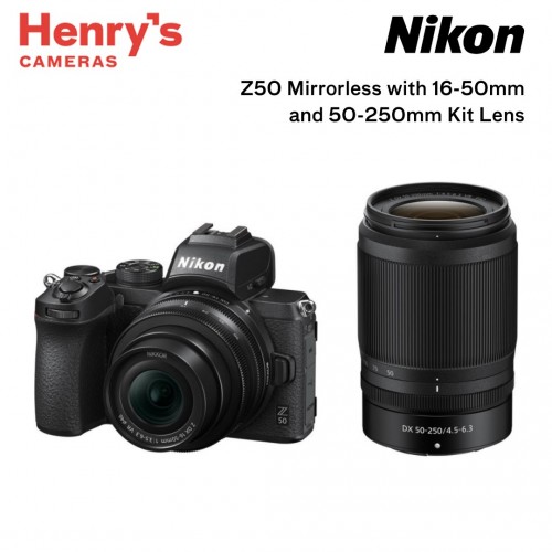 Nikon Z50 Mirrorless with 16-50mm and 50-250mm Kit Lens