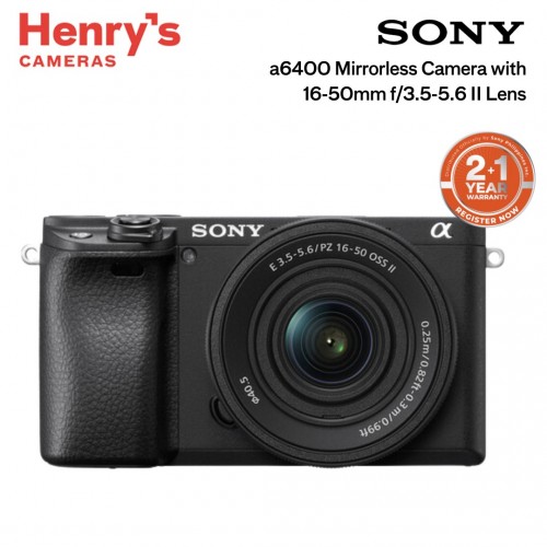 Sony Alpha A6400 Mirrorless Camera with 16-50mm f/3.5-5.6 II Lens