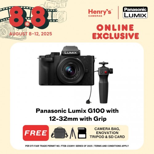 Panasonic Lumix G100 with 12-32mm with Grip