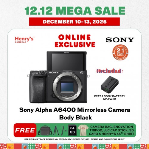 Sony Alpha A6400 Mirrorless Camera Body Black