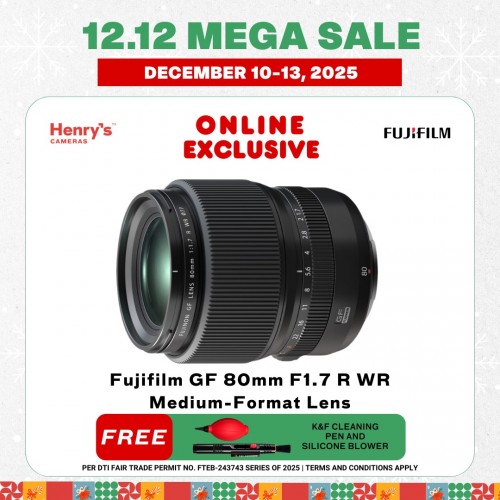 Fujifilm GF 80mm F1.7 R WR Medium-Format Lens