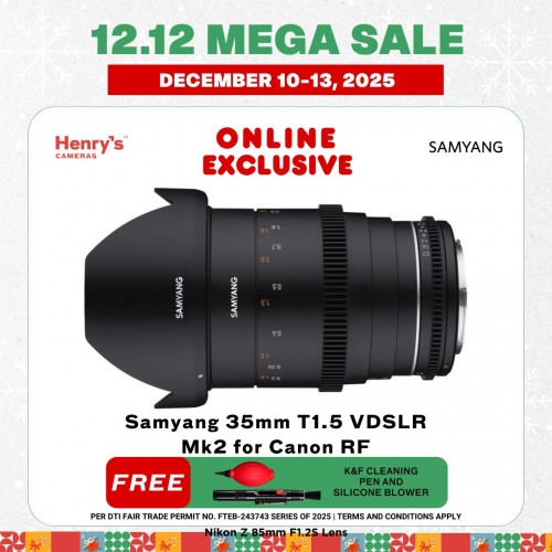 Samyang 35mm T1.5 VDSLR Mk2 for Canon RF Samyang 35mm T1.5 VDSLR Mk2 for Canon RF