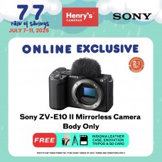 Sony ZV-E10 II Mirrorless Camera Body Only