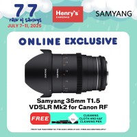 Samyang 35mm T1.5 VDSLR Mk2 for Canon RF