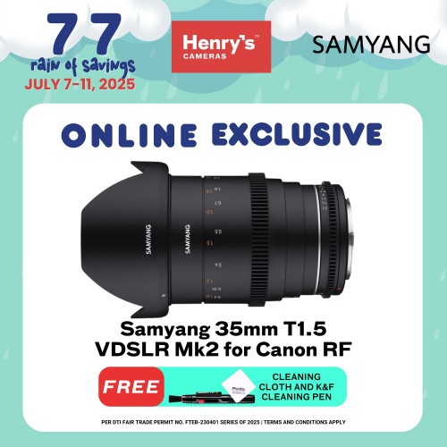 Samyang 35mm T1.5 VDSLR Mk2 for Canon RF