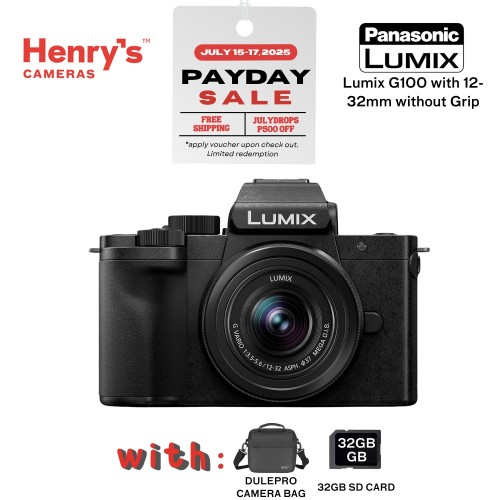 Panasonic Lumix G100 with 12-32mm without Grip