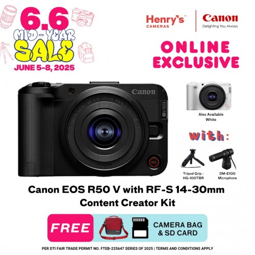 Canon EOS R50 V with RF-S 14-30mm Content Creator Kit