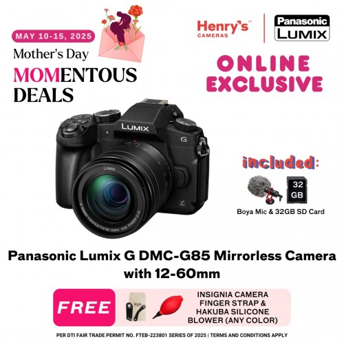 Panasonic Lumix G DMC-G85 Mirrorless Camera with 12-60mm