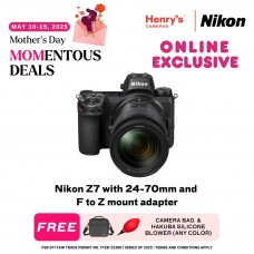 Nikon Z7 with 24-70mm and F to Z mount adapter