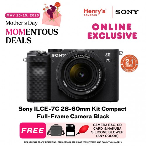 Sony ILCE-7C 28-60mm Kit Compact Full-Frame Camera Black