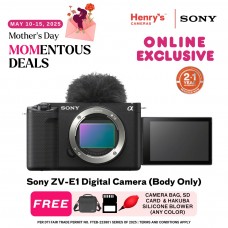 Sony ZV-E1 Digital Camera (Body Only) Black (Sony Phil)
