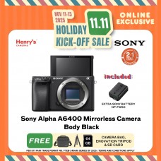 Sony Alpha A6400 Mirrorless Camera Body Black