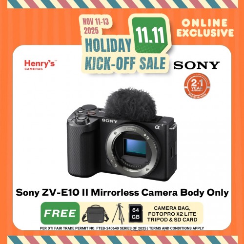 Sony ZV-E10 II Mirrorless Camera Body Only