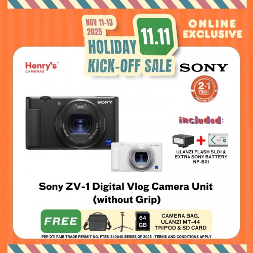 Sony ZV-1 Digital Vlog Camera Unit (without Grip)