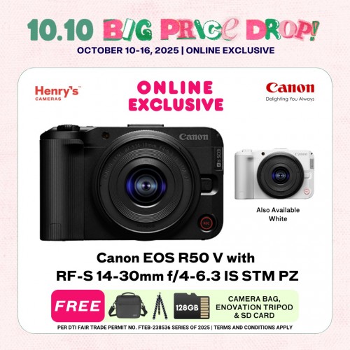 Canon EOS R50 V with RF-S 14-30mm f/4-6.3 IS STM PZ