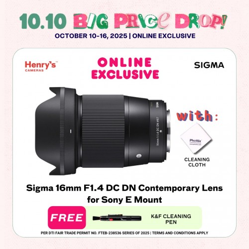 Sigma 16mm F1.4 DC DN Contemporary Lens for Sony E Mount