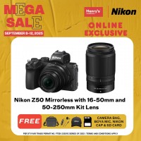 Nikon Z50 Mirrorless with 16-50mm and 50-250mm Kit Lens