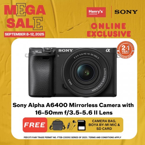 Sony Alpha A6400 Mirrorless Camera with 16-50mm f/3.5-5.6 II Lens