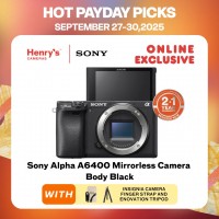 Sony Alpha A6400 Mirrorless Camera Body Black