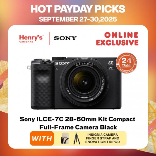Sony ILCE-7C A7C 28-60mm Kit Compact Full-Frame Camera Black