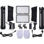 Amaran Pano 60c RGB COB Mobile Light Panel (2-Light Kit, Charcoal)