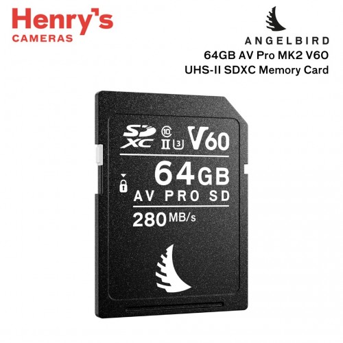 Angelbird 64GB AV Pro MK2 V60 UHS-II SDXC Memory Card