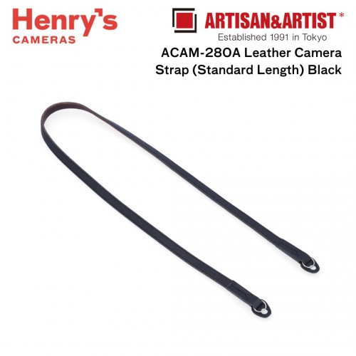 Artisan & Artist ACAM-280A Leather Camera Strap (Standard Length) Black