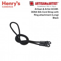 Artisan & Artist ACAM-306A Silk Cord Strap with Ring attachment (Long) Black