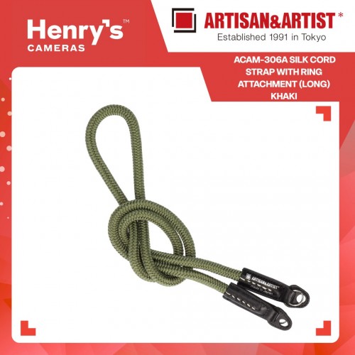 Artisan & Artist ACAM-306A Silk Cord Strap with Ring attachment (Long) Khaki Artisan & Artist ACAM-306A Silk Cord Strap with Ring attachment (Long) Khaki