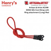 Artisan & Artist ACAM-306A Silk Cord Strap with Ring attachment (Long) Red