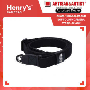 Artisan & Artist ACAM-100AA Slim and Soft Cloth Camera Strap - Black