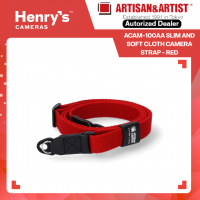 Artisan & Artist ACAM-100AA Slim and Soft Cloth Camera Strap - Red