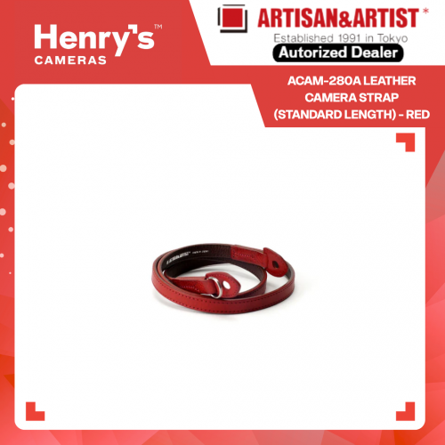 Artisan & Artist ACAM-280A Leather Camera Strap (Standard Length) - Red