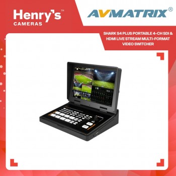 AVMATRIX Shark S4 Plus Portable 4-CH SDI & HDMI Live Stream Multi-Format Video Switcher AVMATRIX Shark S4 Plus Portable 4-CH SDI & HDMI Live Stream Multi-Format Video Switcher