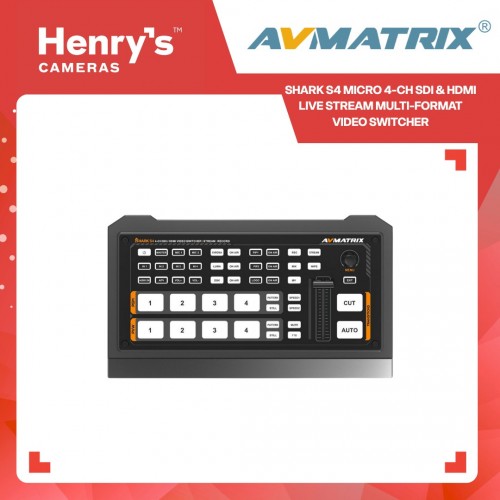 AVMATRIX Shark S4 Micro 4-CH SDI & HDMI Live Stream Multi-Format Video Switcher AVMATRIX Shark S4 Micro 4-CH SDI & HDMI Live Stream Multi-Format Video Switcher
