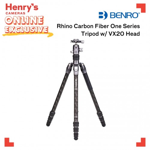 Benro FRHN14CVX20 Rhino Series Prof. Carbon Fiber Tripod W/ V20 Ballhead For Camera