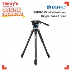 Benro BPI A373FBS8PRO Aluminum Single Tube Tripod with S8 Pro Fluid Video Head