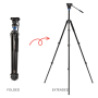 Benro Aluminum Single Tube Tripod with S4 Pro Fluid Video Head A2573FS4PRO