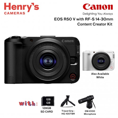 Canon EOS R50 V with RF-S 14-30mm Content Creator Kit