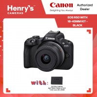 Canon EOS R50 with 18-45mm Kit - Black