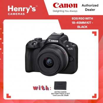 Canon EOS R50 with 18-45mm Kit - Black