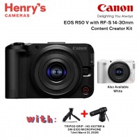 Canon EOS R50 V with RF-S 14-30mm Content Creator Kit