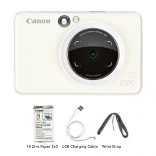 Canon Inspic [S] INSZV-123A Instant Camera and Printer - Pearl White