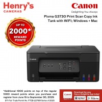 Canon Pixma G3730 Print Scan Copy Ink Tank with WiFI; Windows + Mac