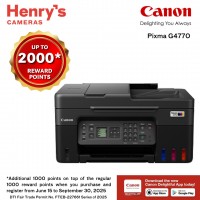 Canon Pixma G4770 Print Scan Copy Fax Ink Tank with WiFI; Windows + Mac