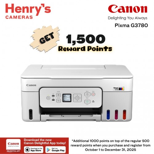 Canon Pixma G3780 Print Scan Copy Ink Tank with WiFI; Windows + Mac