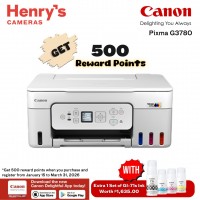 Canon Pixma G3780 Print Scan Copy Ink Tank with WiFI; Windows + Mac
