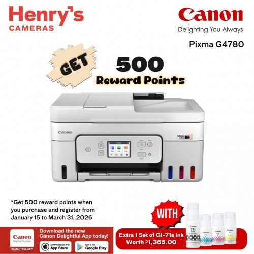 Canon Pixma G4780 Print Scan Copy MegaTank Tank with WiFi