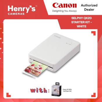 Canon Selphy QX20 Starter Kit - White
